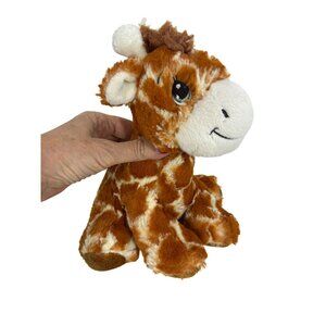 Raffle Giraffe Aurora World Plushie Beanbag Toy Stuffed Animal 9” Brown Cream